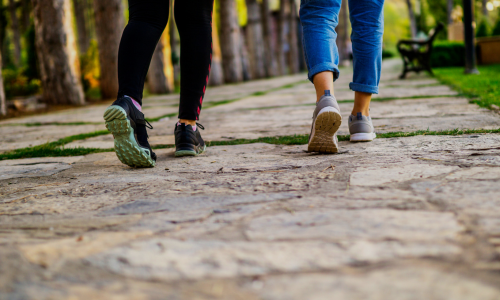 People walking on sidewalk